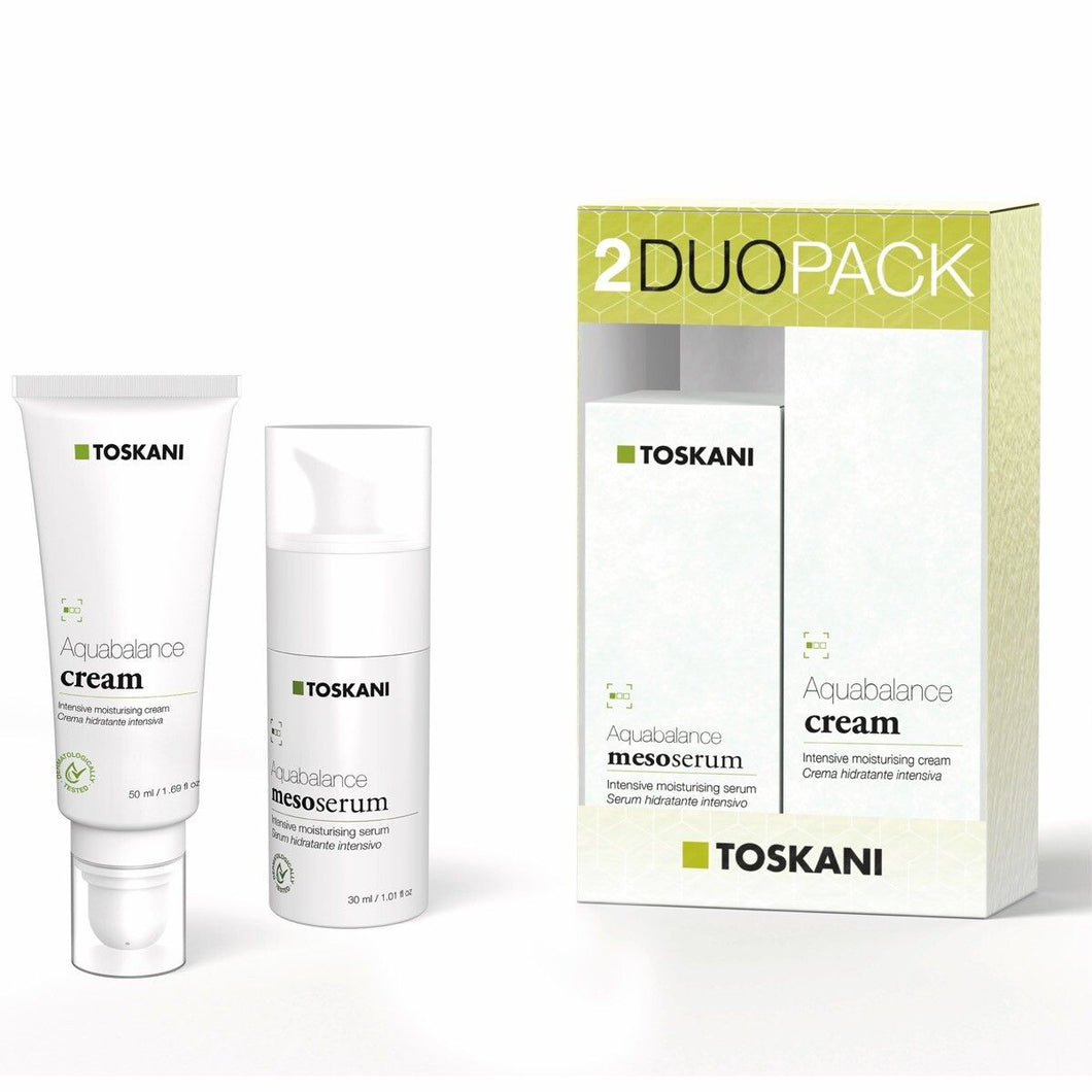 Toskani Duo Discount Set Aquabalance (vochtarme, droge huid en bij de eerste fijne lijntjes)